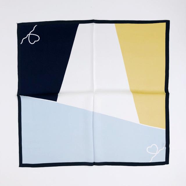 100% Pure Silk Floral Square Scarf Women Neck Hair Bandana