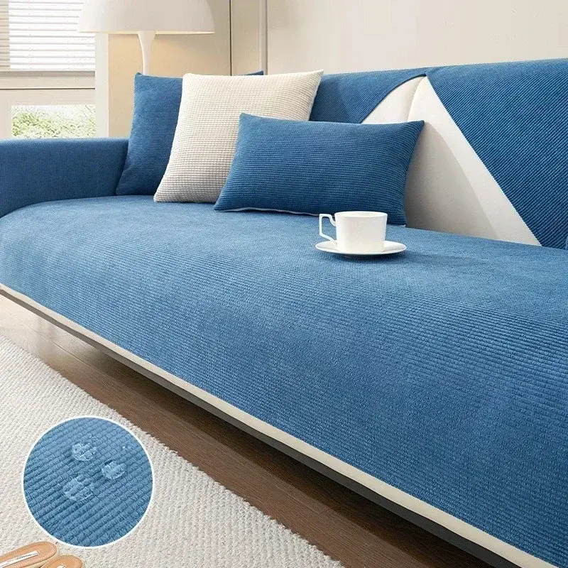 1PC Non-slip Polar Fleece Sofa Seat Cover Living Room Cat Anti-scratch Sofa Slipcover L Couch Towel 쇼파커버 Fundas Para Sillones