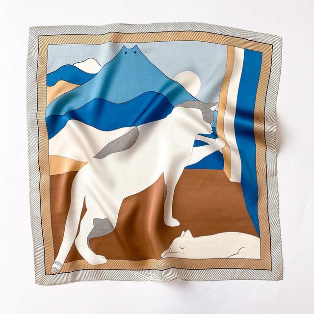 100% Silk Bandana Scarf – Luxury Square Neckerchief