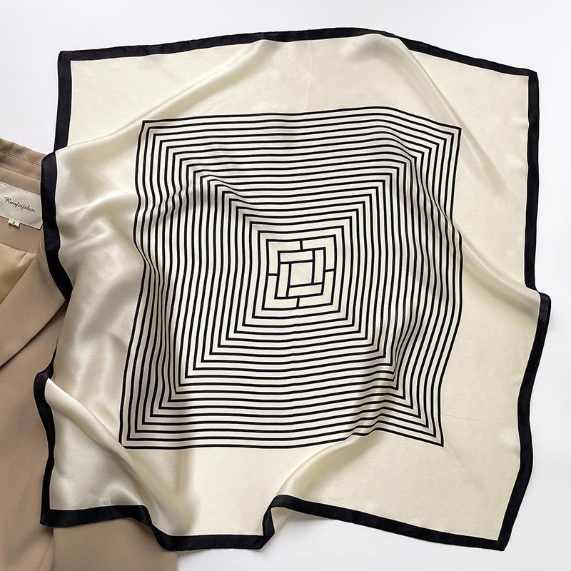 100% Mulberry Silk Square Scarf for Women
