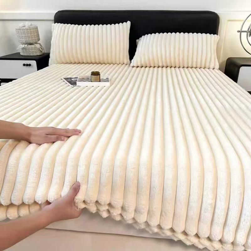 Thickened Keep Warm Autumn Winter Fitted Bed Sheet Set or Only 1 Pcs Fitted Sheets Queen Soft Thicken King Size Mattress Cover