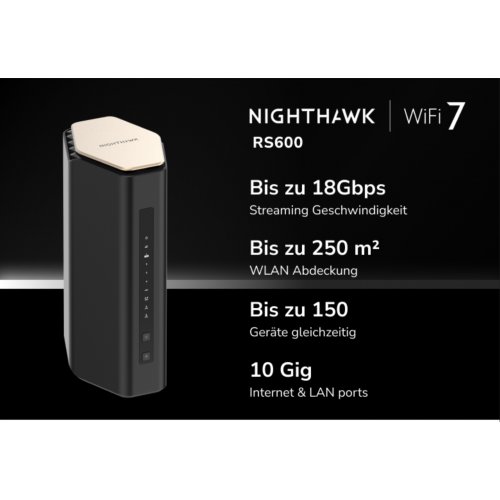  Nighthawk WiFi 7 Router RS600, 18 Gbit/s 