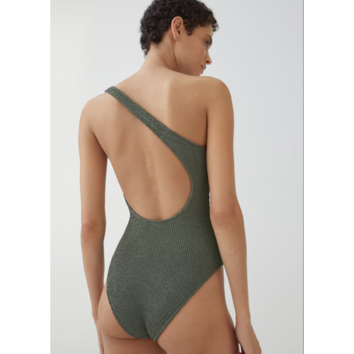 Asymmetrical textured swimsuit