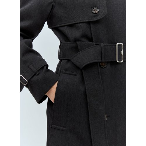 Burberry Long Wool Trench Coat