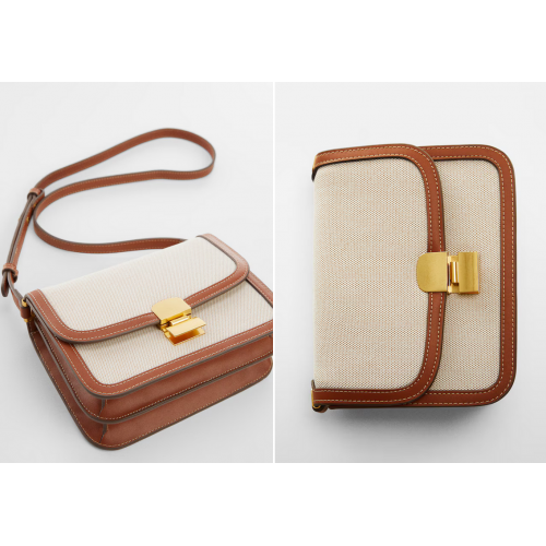 Crossbody bag with flap