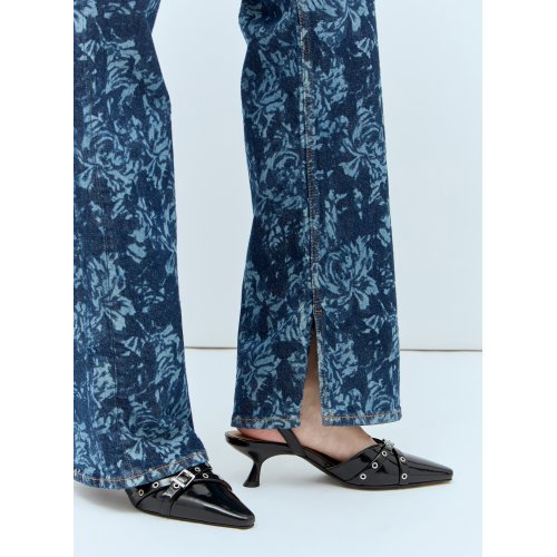 GANNI Lazer Bootcut Slit Iry Jeans