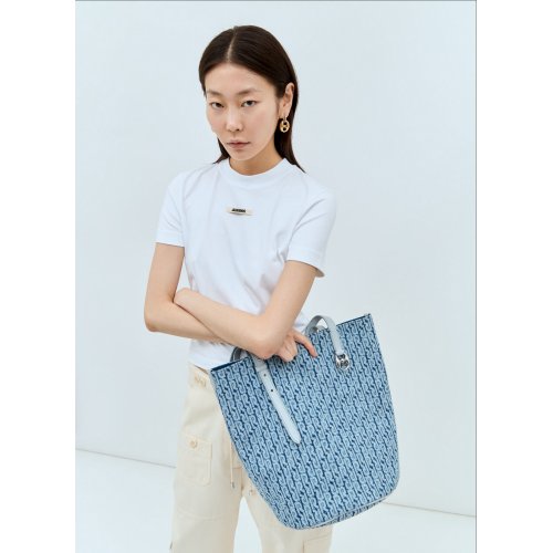 Rabanne Denim Logo Tote Bag