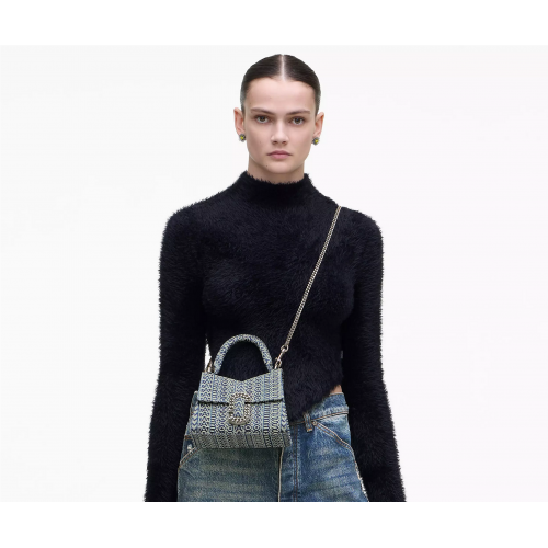  Washed Monogram Denim St. Marc Mini Top Handle