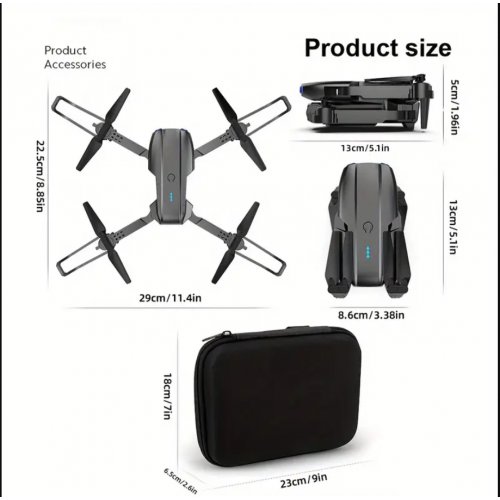 New E99 K3 Professional RC Drone, Dual Camera Double Folding RC Quadcopter Height Hold Remote Control Toy, Holiday Gift Indoor And Outdoor Cheap Drone Aircraft