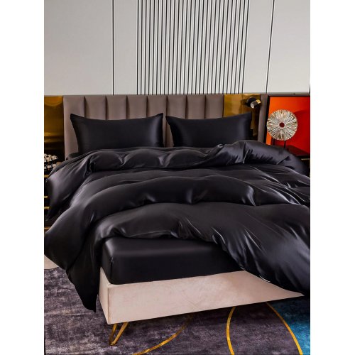  22Momme 4Pcs Silk Set Duvet Cover+Fitted Sheet+2x Pillowcases