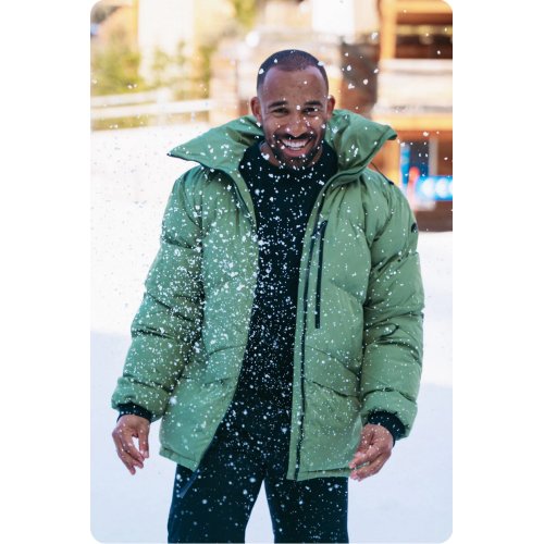  Men's Puffer Jacket Khaki