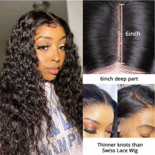 Water Wave HD 6x6 Closure Wigs Human Hair Wigs