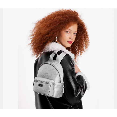 Sam Icon Quilted Satin Small Backpack
