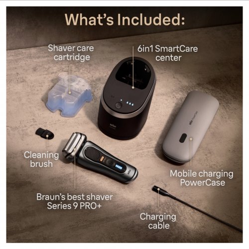 Braun Gift Box: Electric Shaver Series 9 9575cc, CCR 4, & 94M Replacement Head