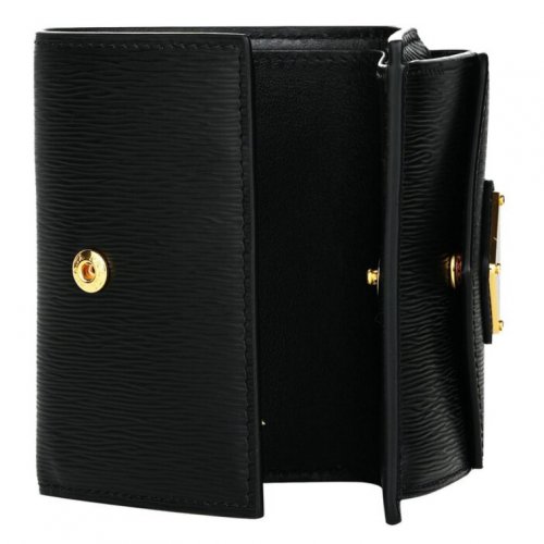 Prada unisex leather embossed tri-fold wallet