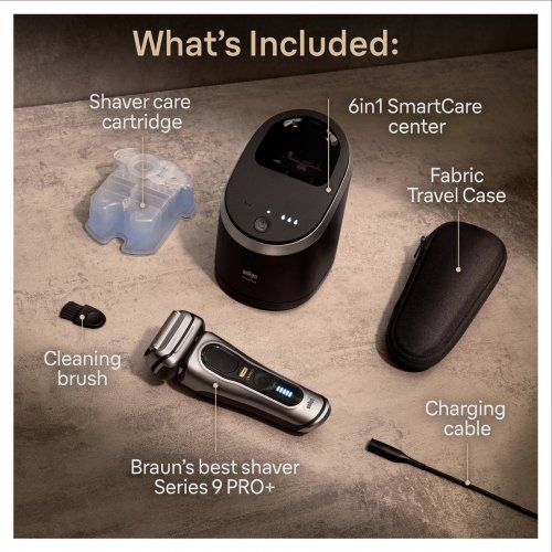 Braun Gift Box: Electric Shaver Series 9 9467cc & 4 Cleaning Cartridges