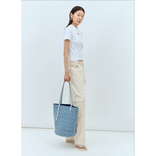 Rabanne Denim Logo Tote Bag