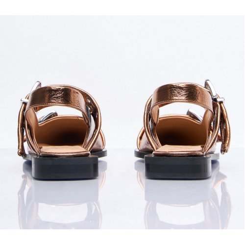 Ganni Feminine Buckle Ballerina Flats