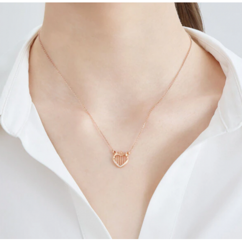 18K Rose Gold Diamond Necklace