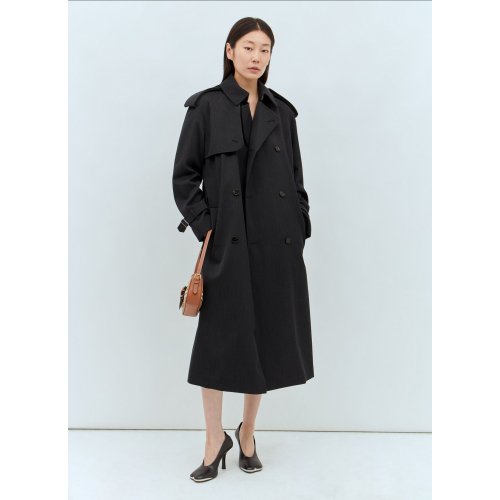 Burberry Long Wool Trench Coat