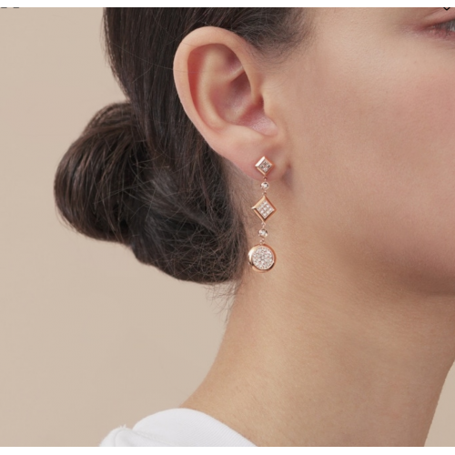 'Timeless' 18K Rose Gold Brown Diamond Earrings