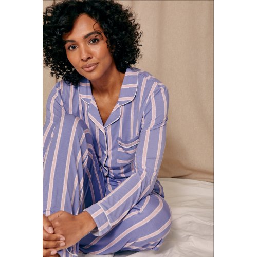 Bamboo Pyjama Set in Heather Stripe