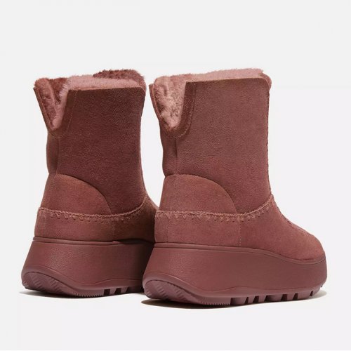 F-MODE Double-Faced Shearling Flatform Moc Boots