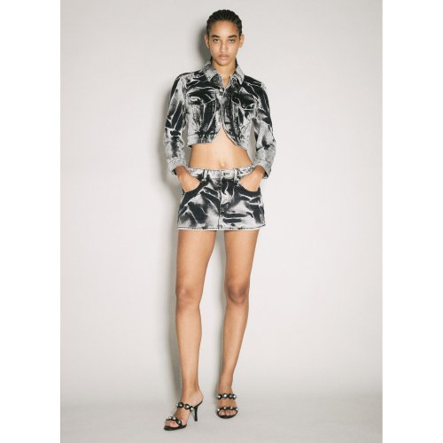 Alexander <span style='filter: blur(2.5px);'>****</span> Blade Logo-Embroidery Denim Mini Skirt