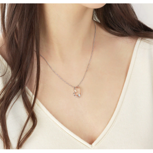 'Majesty' 18K White & Red Gold Diamond Pendant