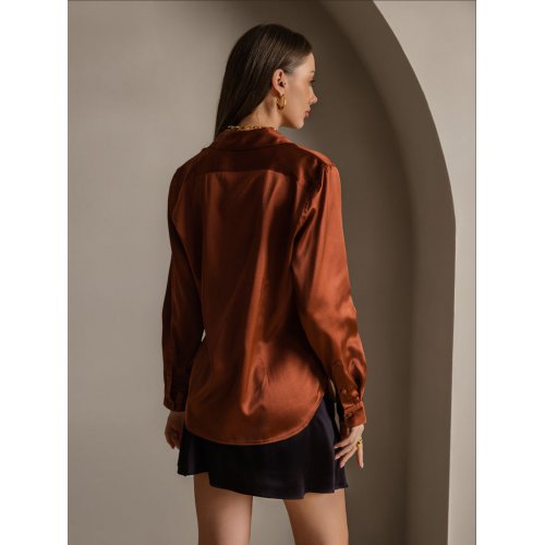 19Momme Silk Basic Lapel Shirt 