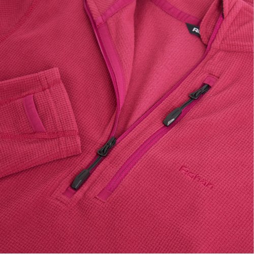  Women's Microgrid Fleece Zip Neck Top 