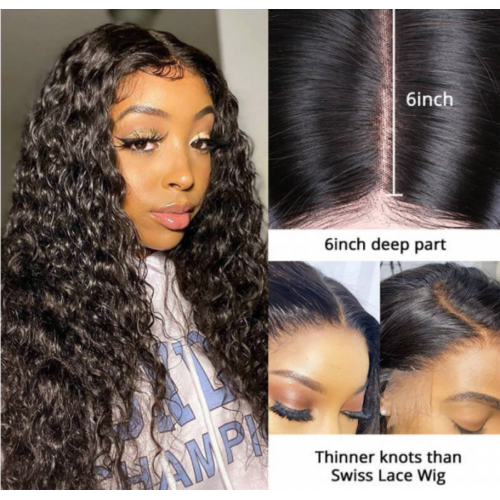 Water Wave HD 6x6 Closure Wigs Human Hair Wigs