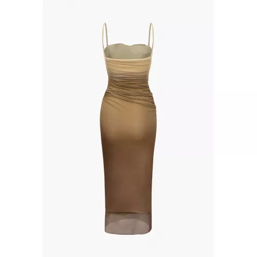 Mesh Ruched Cami <span style='filter: blur(2.5px);'>****</span> Dress 