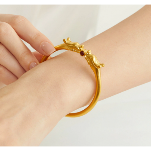 Gold Dragon Bangle