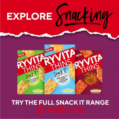 Ryvita Thins Flatbreads - Rosemary & Sea Salt 125g