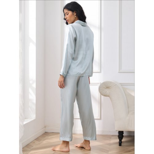  Pure Silk Button Up Women's Pajamas