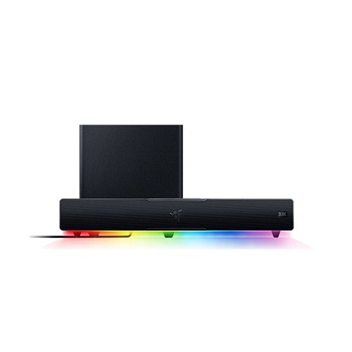 Razer Leviathan V2 - PC Gaming Soundbar with Subwoofer - Multi-driver PC Soundbar and Subwoofer - THX® Spatial Audio - Compact Desktop Form Factor