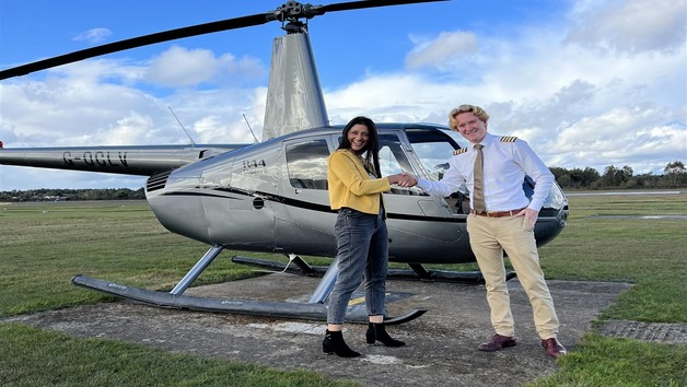 Private 45 Mile R44 Helicopter Flight for up to Three People