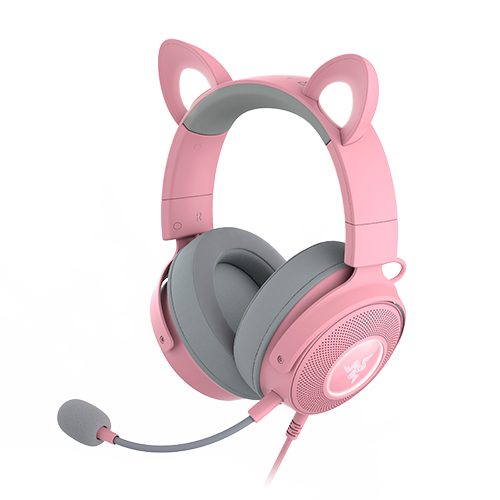 Razer Kraken Kitty Edition V2 Pro - Quartz Edition - Wired RGB Headset with Interchangeable Ears