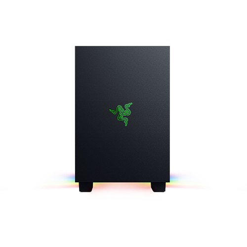 Razer Tomahawk Mini-ITX - Mini-ITX Gaming Chassis with Razer Chroma RGB - Dual-Sided Tempered Glass Swivel Doors - Powered by Razer Chroma™ RGB - Ventilated top panel and dust filters