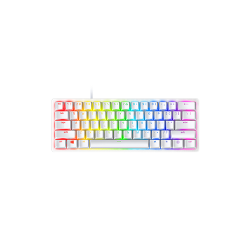 Razer Huntsman Mini 60% Gaming Keyboard - Linear Optical Switch - Doubleshot PBT Keycaps - Chroma RGB Lighting - US Layout - Mercury White