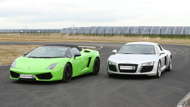 Double Supercar Driving Blast with High Speed Passenger Ride