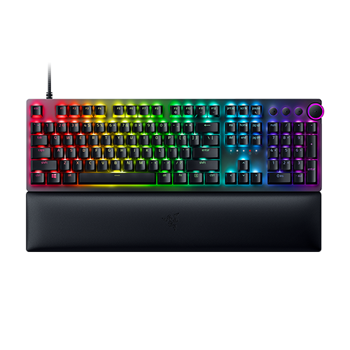 Razer Huntsman V2 - Optical Gaming Keyboard with Near-zero Input Latency - Doubleshot PBT Keycaps - Sound Dampening Foam - Clicky Purple Switch - French Layout