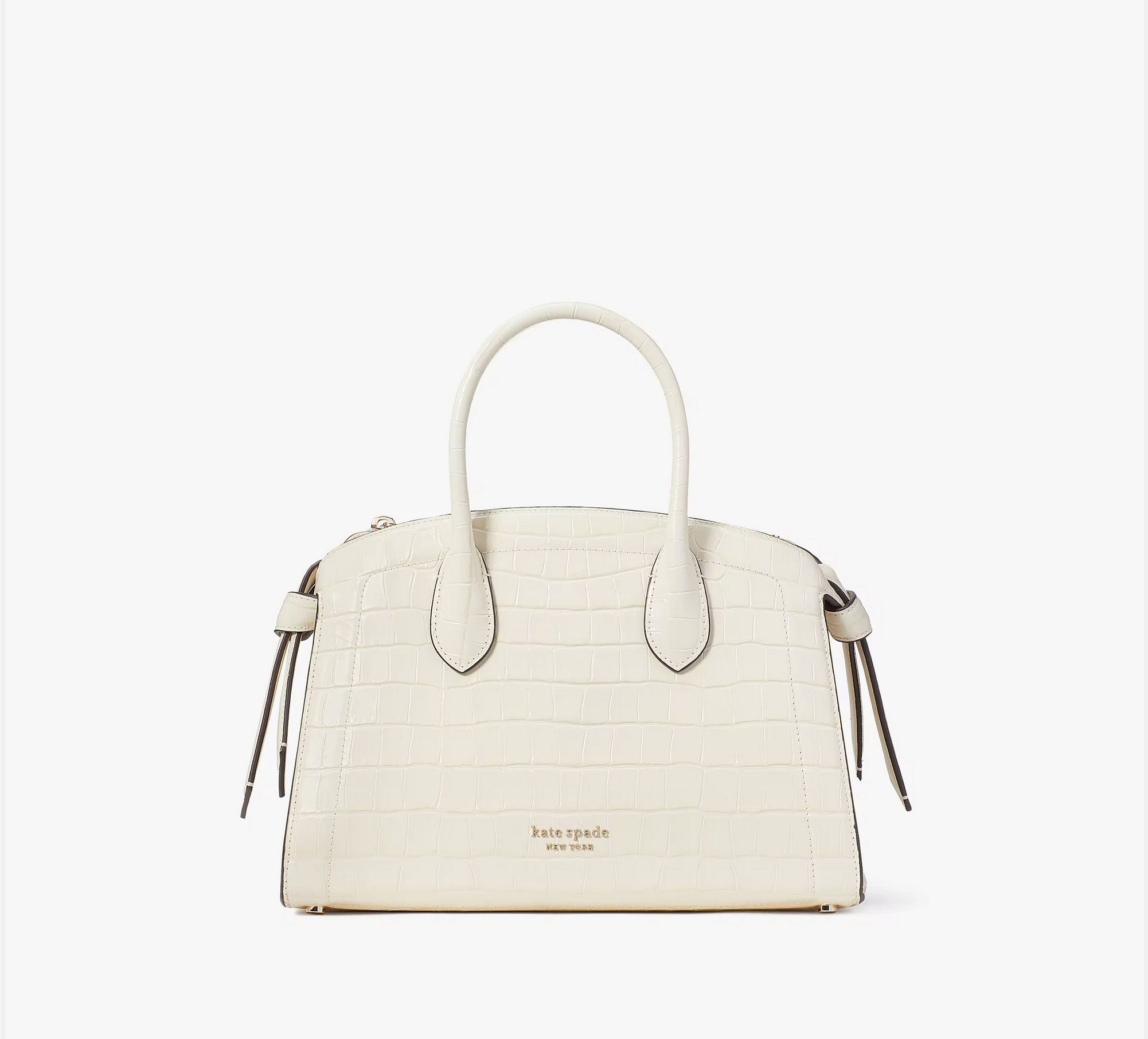 Knott Croc-embossed Medium Zip-top Satchel