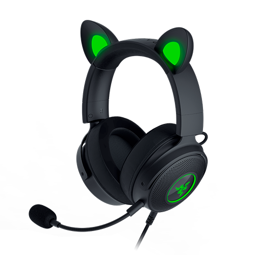 Razer Kraken Kitty Edition V2 Pro - Base Black - Wired RGB Headset with Interchangeable Ears
