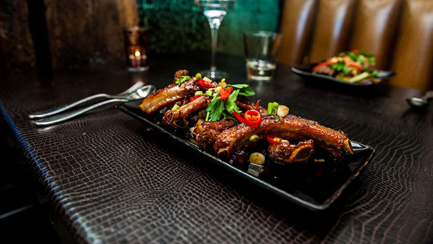 Twelve Plate Thai Signature Dinner for Two with Champagne at Crazy Bear