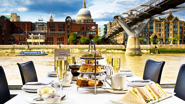Bateaux Afternoon Tea with Champagne and Thames Cruise for Two