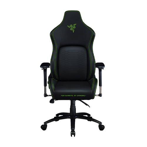 Razer Iskur Gaming Chair with Built-in Ergonomic Lumbar Support System - Multi-Layered Synthetic Leather - High Density Foam Cushions - Black/Green - XL