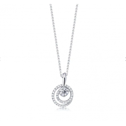'Sculpt' 18K White Gold Diamond Pendant