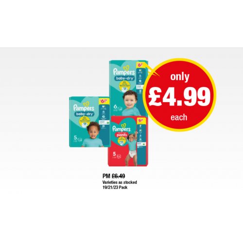 Pampers Baby-Dry, Nappy Pants  19/21/23 Pack